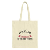 Friendship Happiness Tote Bag, Inspirational Tote Bag, Friend Gift Idea, Motivational Tote Bag, Everyday Tote Bag, Gift Tote - Tawshia